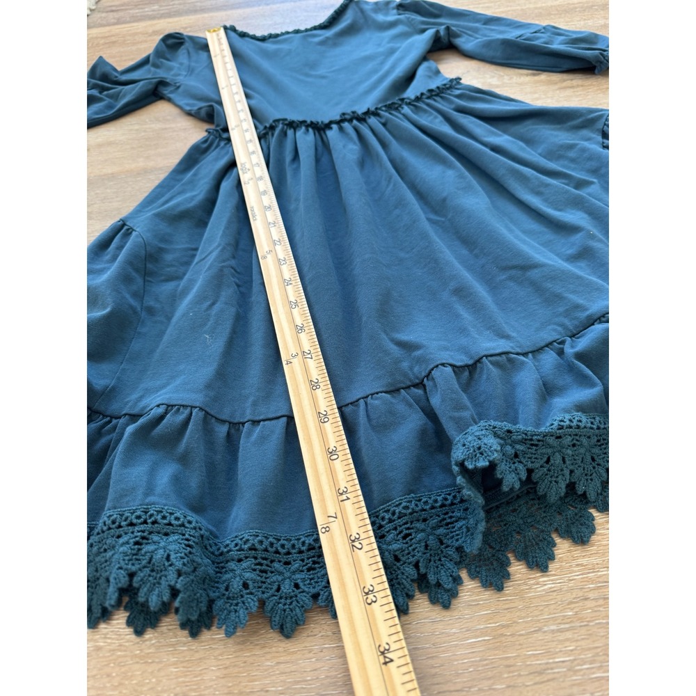 Matilda Jane Make Believe Hold the Key Teal Blue Crochet Lace Dress Womens XS - Picture 5 of 5